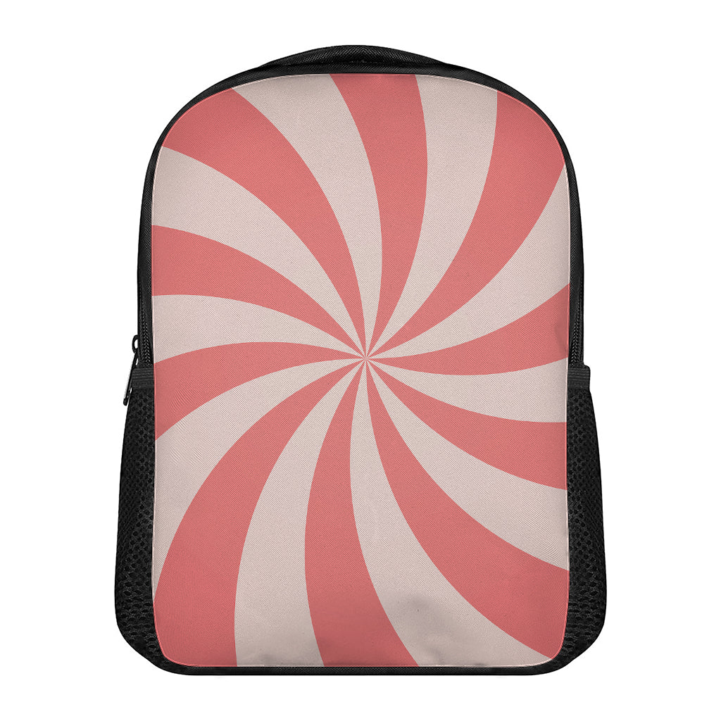 Pink Swirl Print Casual Backpack