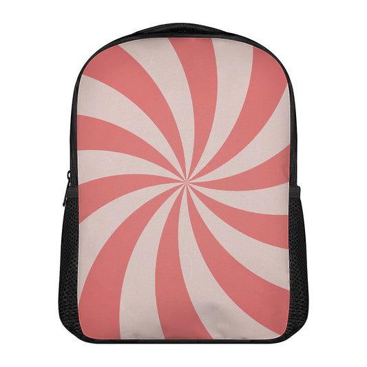 Pink Swirl Print Casual Backpack