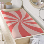Pink Swirl Print Changing Pad Cover