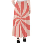 Pink Swirl Print Chiffon Maxi Skirt