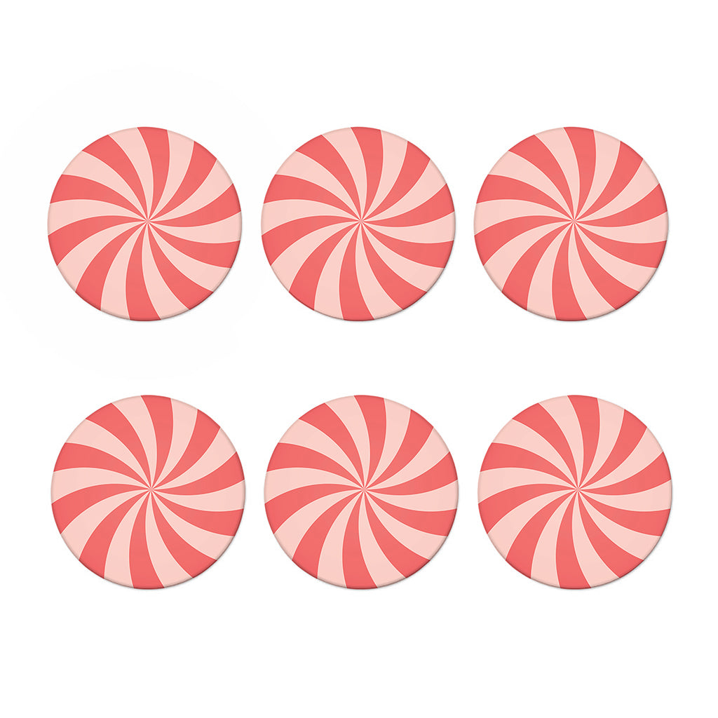 Pink Swirl Print Coaster Set