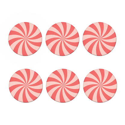 Pink Swirl Print Coaster Set