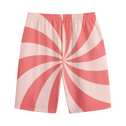 Pink Swirl Print Cotton Shorts