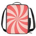 Pink Swirl Print Crossbody Lunch Bag