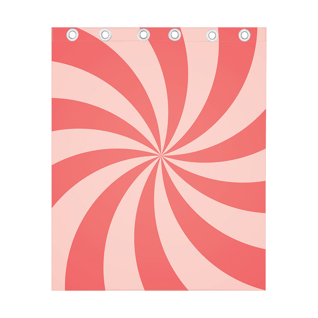Pink Swirl Print Curtain
