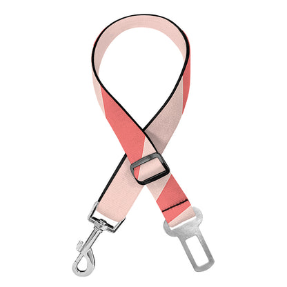 Pink Swirl Print Dog Seat Belt