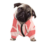 Pink Swirl Print Dog Zip Up Hoodie