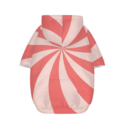 Pink Swirl Print Dog Zip Up Hoodie