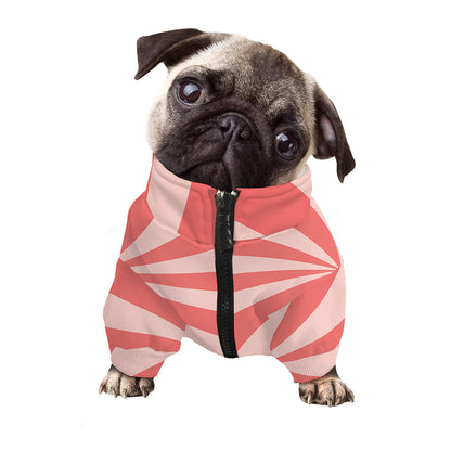 Pink Swirl Print Dog Zip Up Jacket