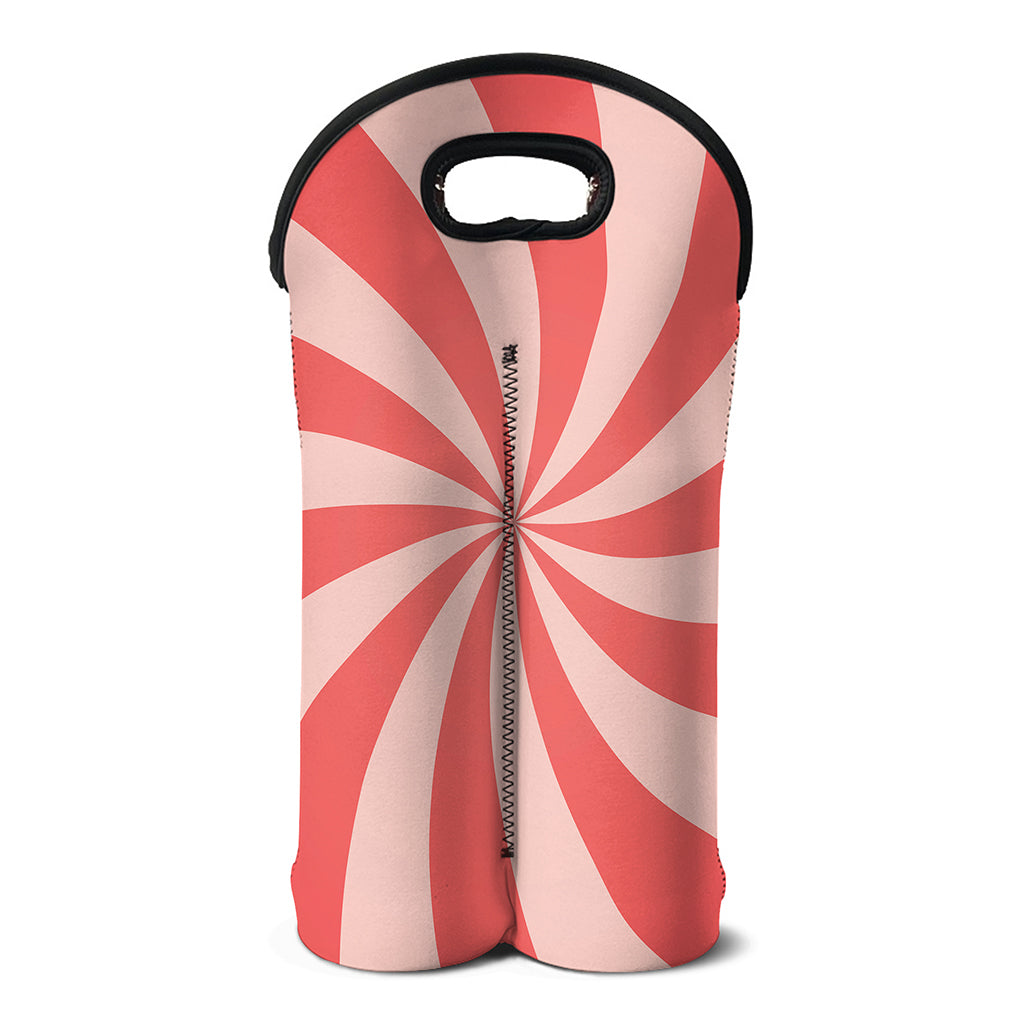 Pink Swirl Print Double Neoprene Wine Tote