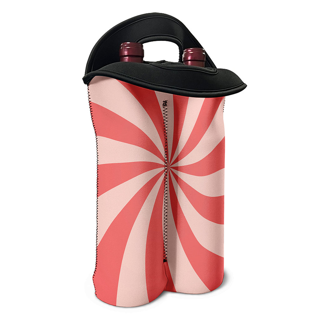 Pink Swirl Print Double Neoprene Wine Tote