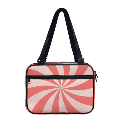Pink Swirl Print Double Strap Bible Bag