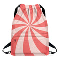 Pink Swirl Print Drawstring Backpack