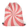 Pink Swirl Print Drawstring Bag