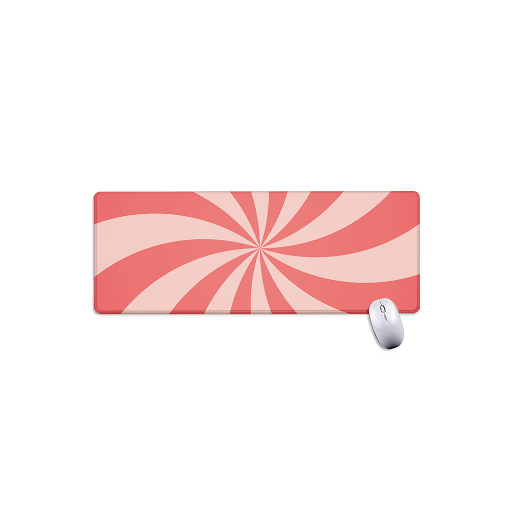 Pink Swirl Print Extended Mouse Pad
