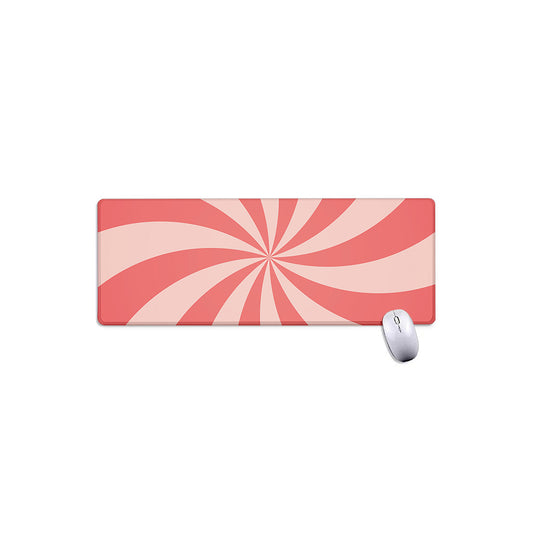 Pink Swirl Print Extended Mouse Pad