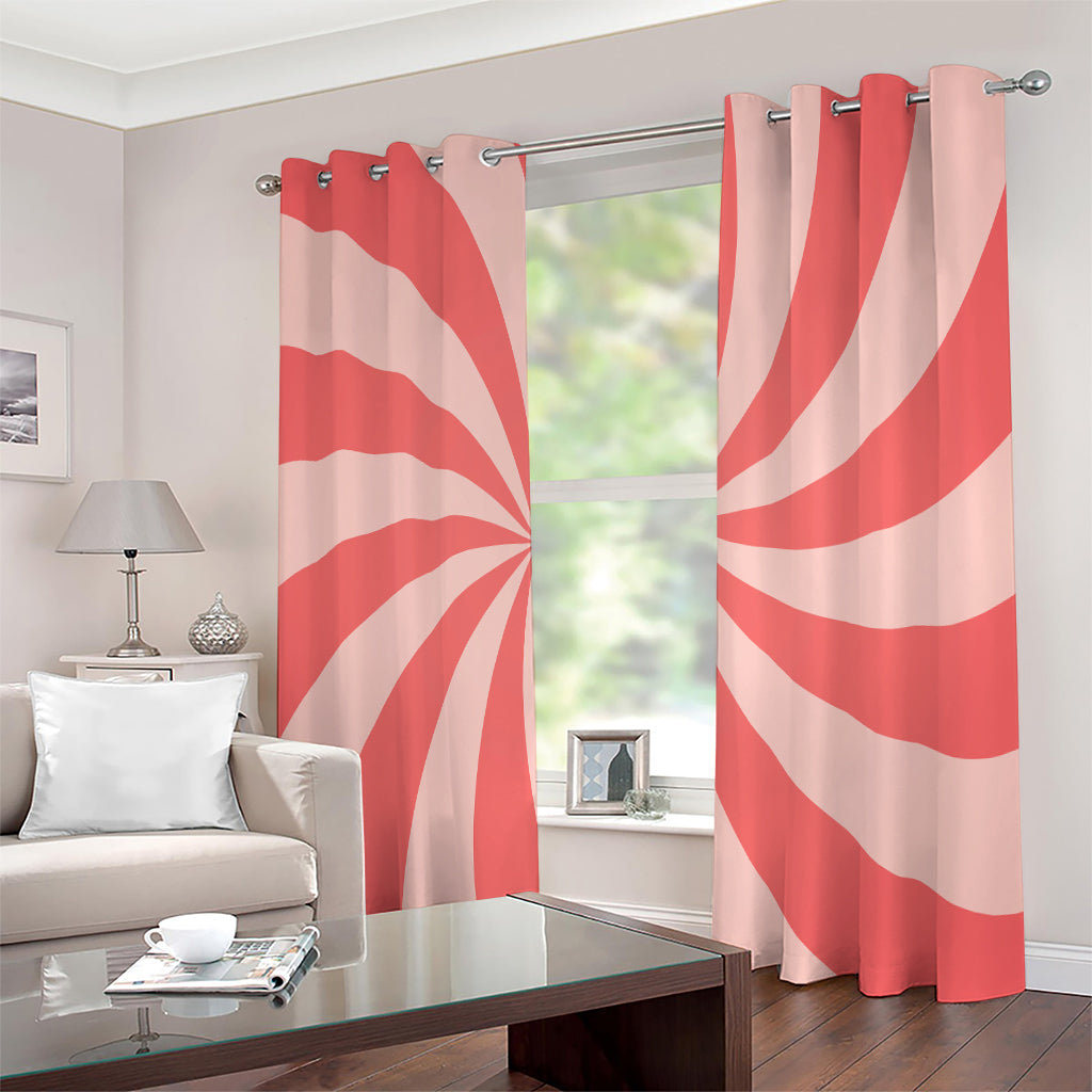 Pink Swirl Print Extra Wide Grommet Curtains