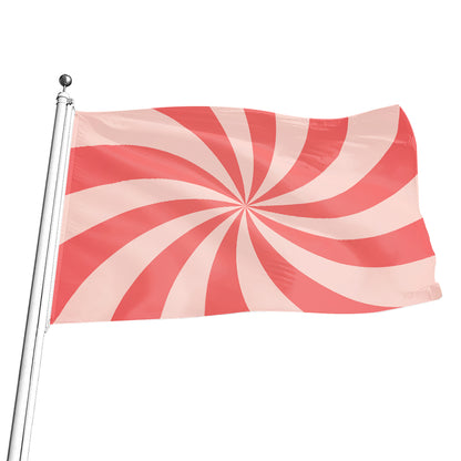 Pink Swirl Print Flag