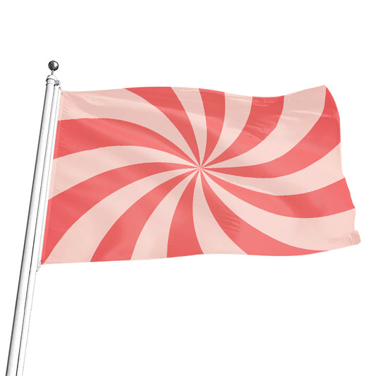 Pink Swirl Print Flag