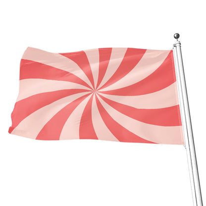 Pink Swirl Print Flag
