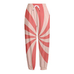 Pink Swirl Print Fleece Lined Knit Pants