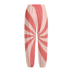 Pink Swirl Print Fleece Lined Knit Pants