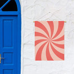 Pink Swirl Print Garden Flag