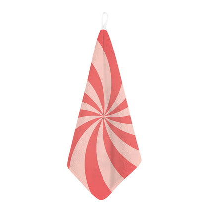 Pink Swirl Print Hand Towel