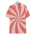 Pink Swirl Print Hawaiian Shirt
