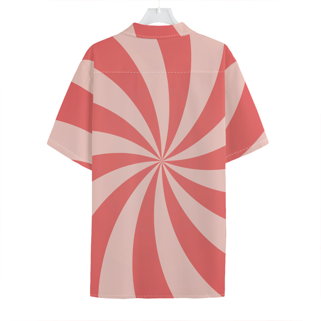Pink Swirl Print Hawaiian Shirt