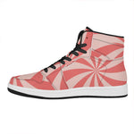 Pink Swirl Print High Top Leather Sneakers