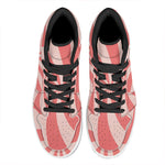 Pink Swirl Print High Top Leather Sneakers