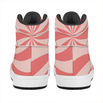 Pink Swirl Print High Top Leather Sneakers