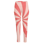 Pink Swirl Print High-Waisted Pocket Leggings