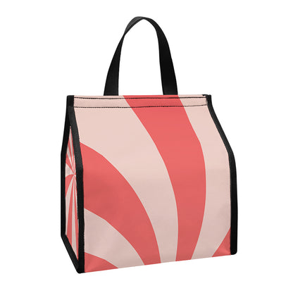 Pink Swirl Print Insulated Lunch Tote