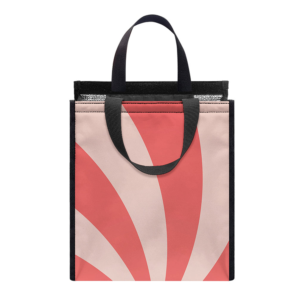 Pink Swirl Print Insulated Lunch Tote