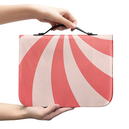 Pink Swirl Print Leather Bible Cover