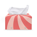 Pink Swirl Print Leather Tissue Box Cover