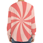 Pink Swirl Print Long Sleeve Baseball Jersey