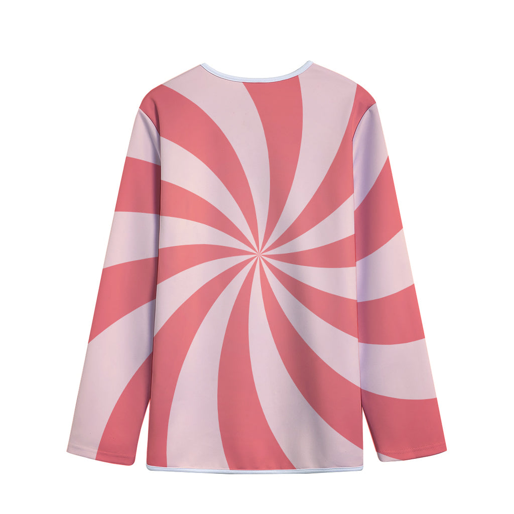 Pink Swirl Print Long Sleeve Short Coat