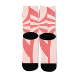 Pink Swirl Print Long Socks