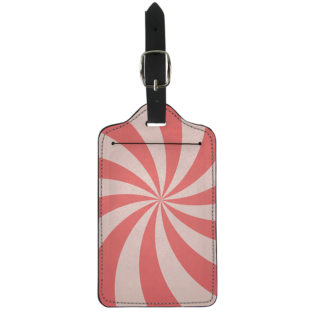 Pink Swirl Print Luggage Tag