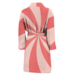 Pink Swirl Print Men's Bathrobe