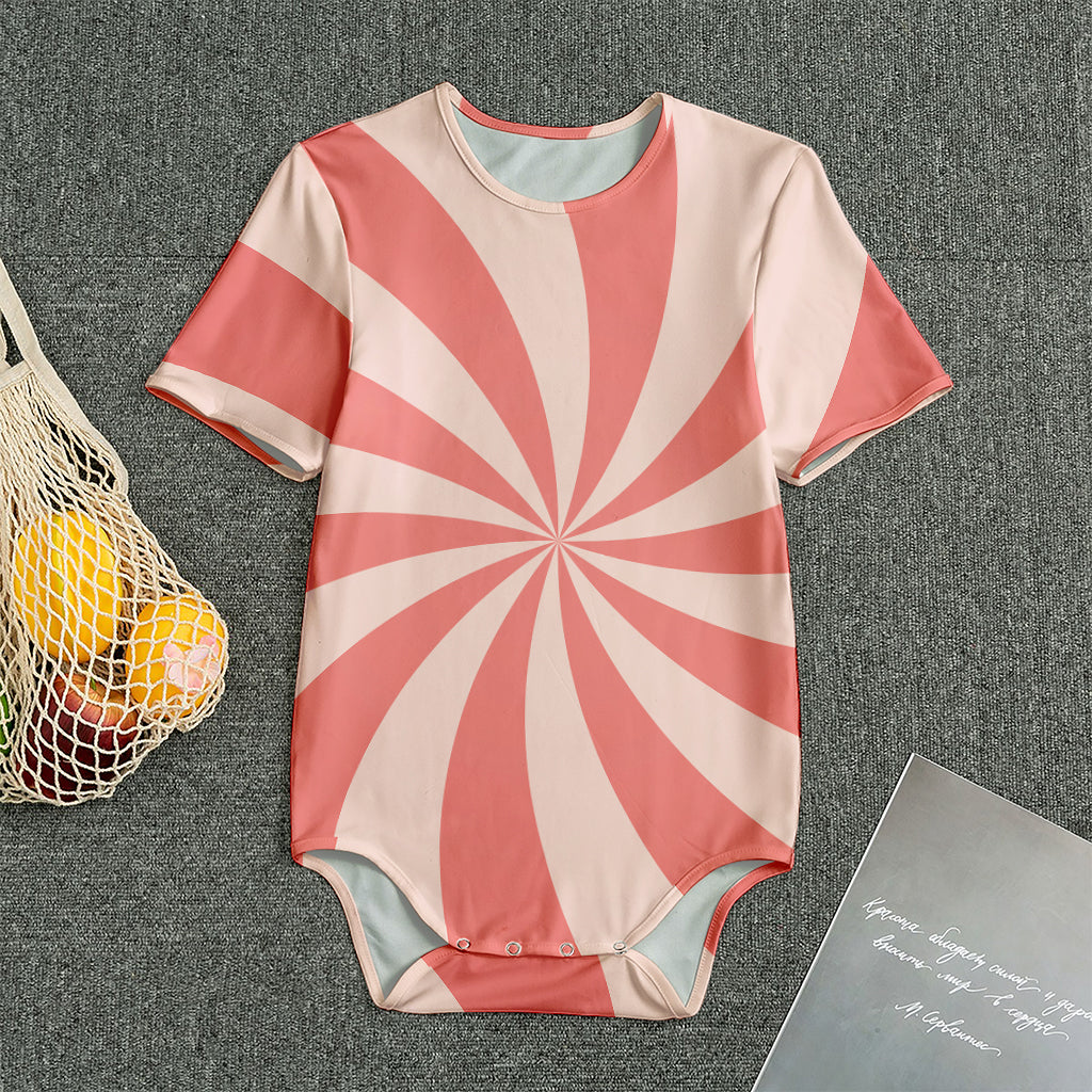 Pink Swirl Print Men's Bodysuit