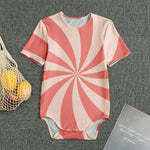 Pink Swirl Print Men's Bodysuit