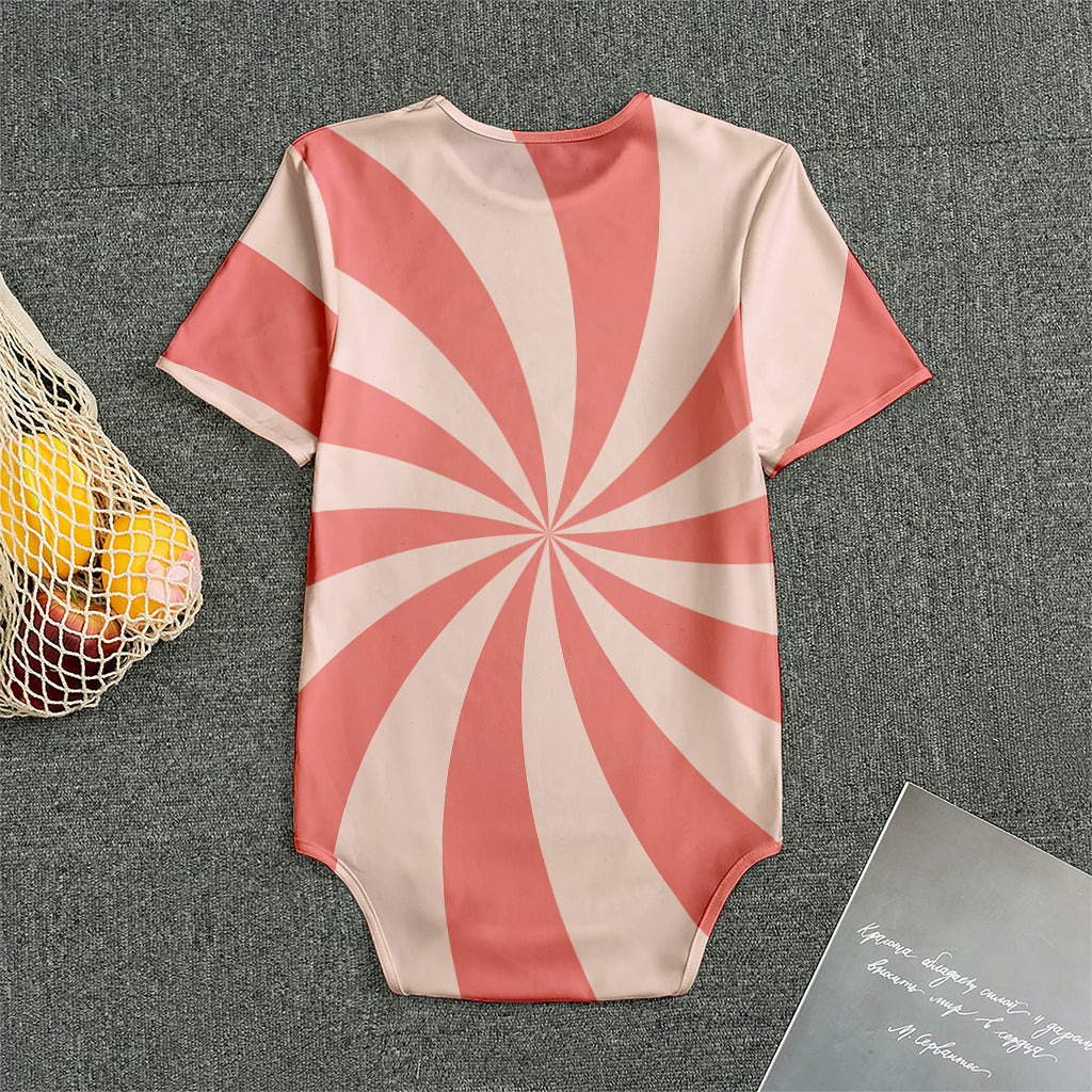 Pink Swirl Print Men's Bodysuit