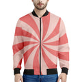 Pink Swirl Print Men's Bomber Jacket