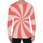 Pink Swirl Print Men's Long Sleeve T-Shirt