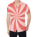 Pink Swirl Print Men's Shirt