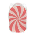 Pink Swirl Print Mesh Laundry Hamper